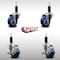 Service Caster 3'' SS Blue Poly Wheel Swivel 1-1/8'' Expanding Stem Caster Set 2 Brakes, 4PK SCC-SSEX20S314-PPUB-BLUE-2-TLB-2-118 - alternate 4